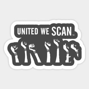 United We Scan (white) Sticker